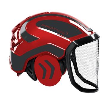 Pfanner Protos Arborist Helmet - Blk/Red