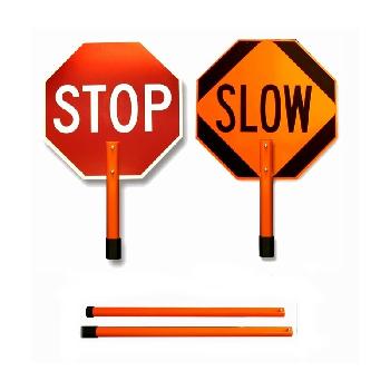 Stop-Slow Traffic Control Sign