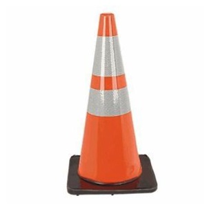 28'' Traffic Cone w/ Reflective Collars