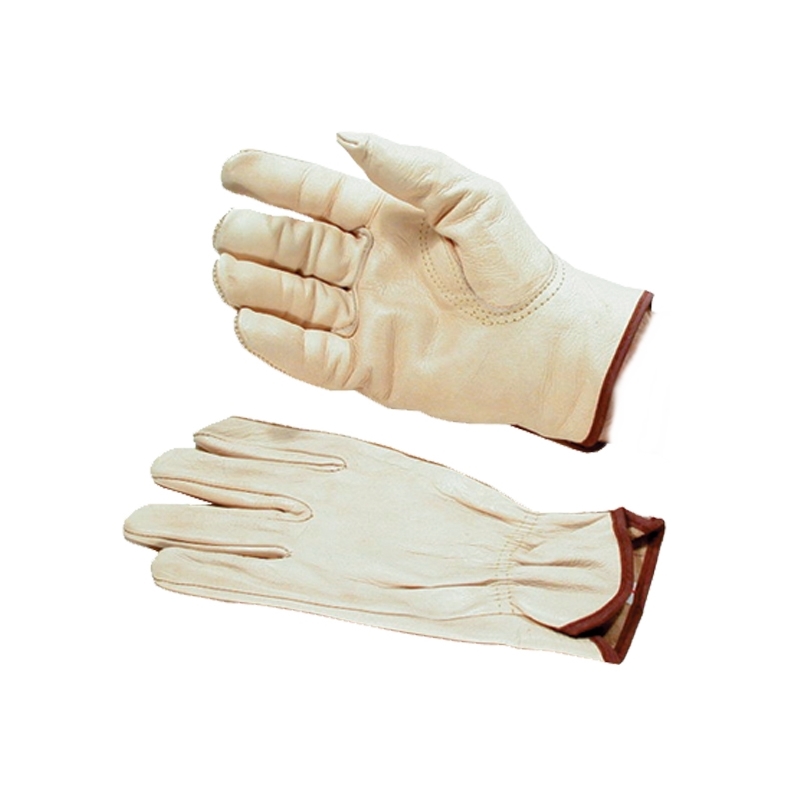 Lined Leather Gloves-Med