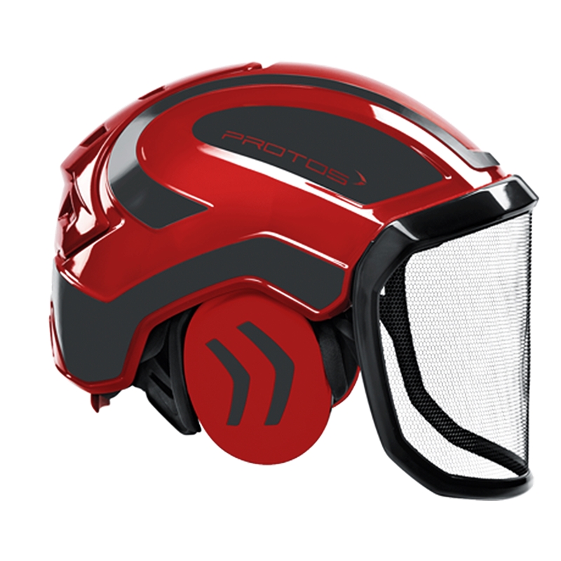 Pfanner Protos Arborist Helmet - Blk/Red