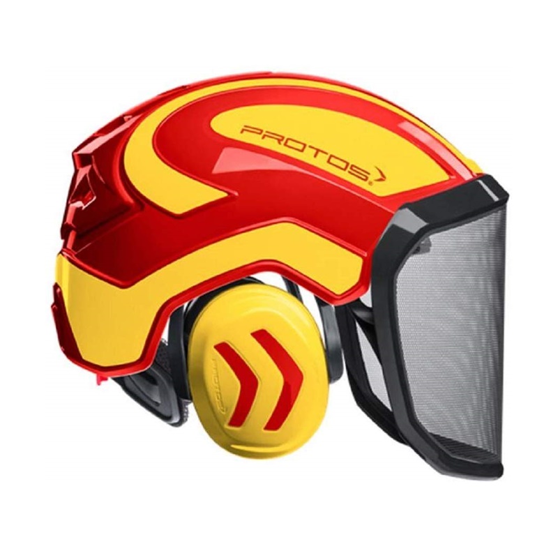 Pfanner Protos Arborist Helmet - Neon Yellow/Red
